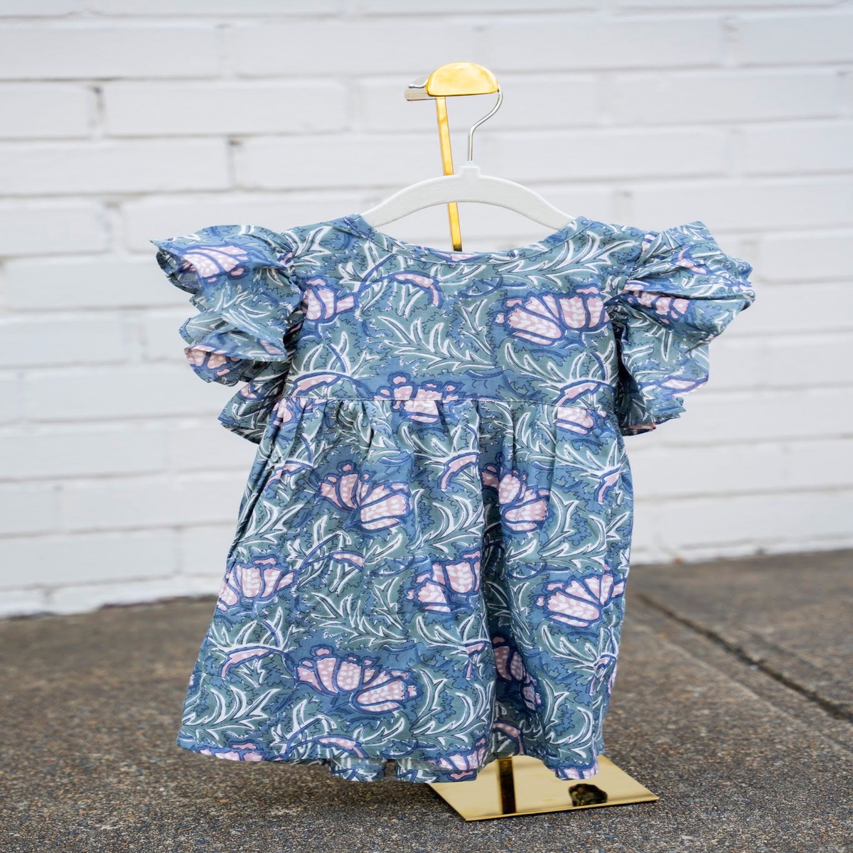 Hawaiian Print Baby Dress w Bloomer