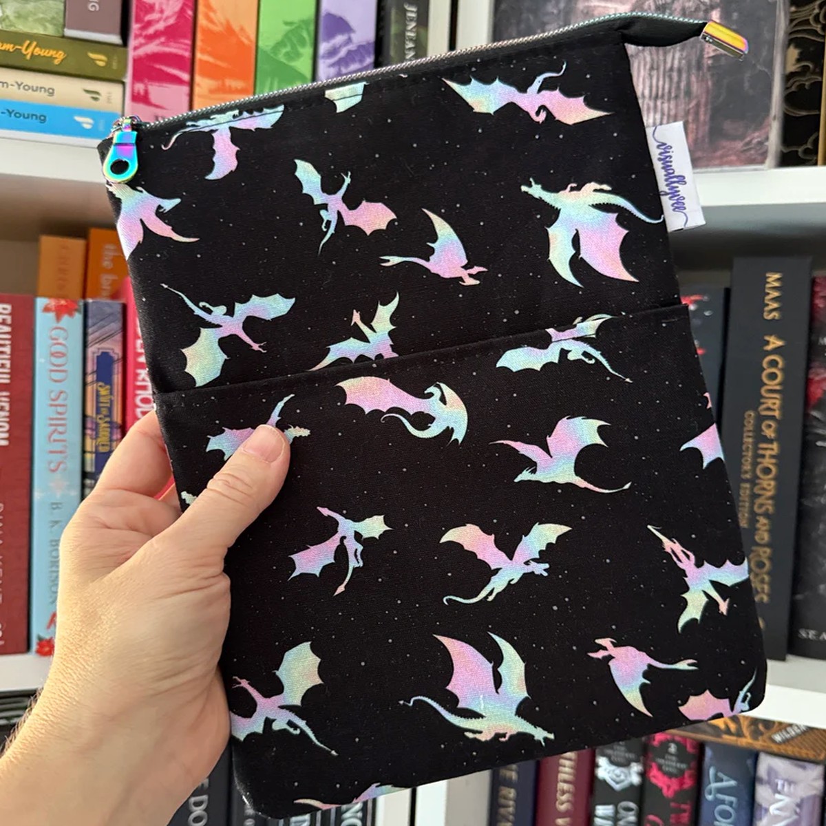 Iridescent Dragons - Zippered Book Sleeve