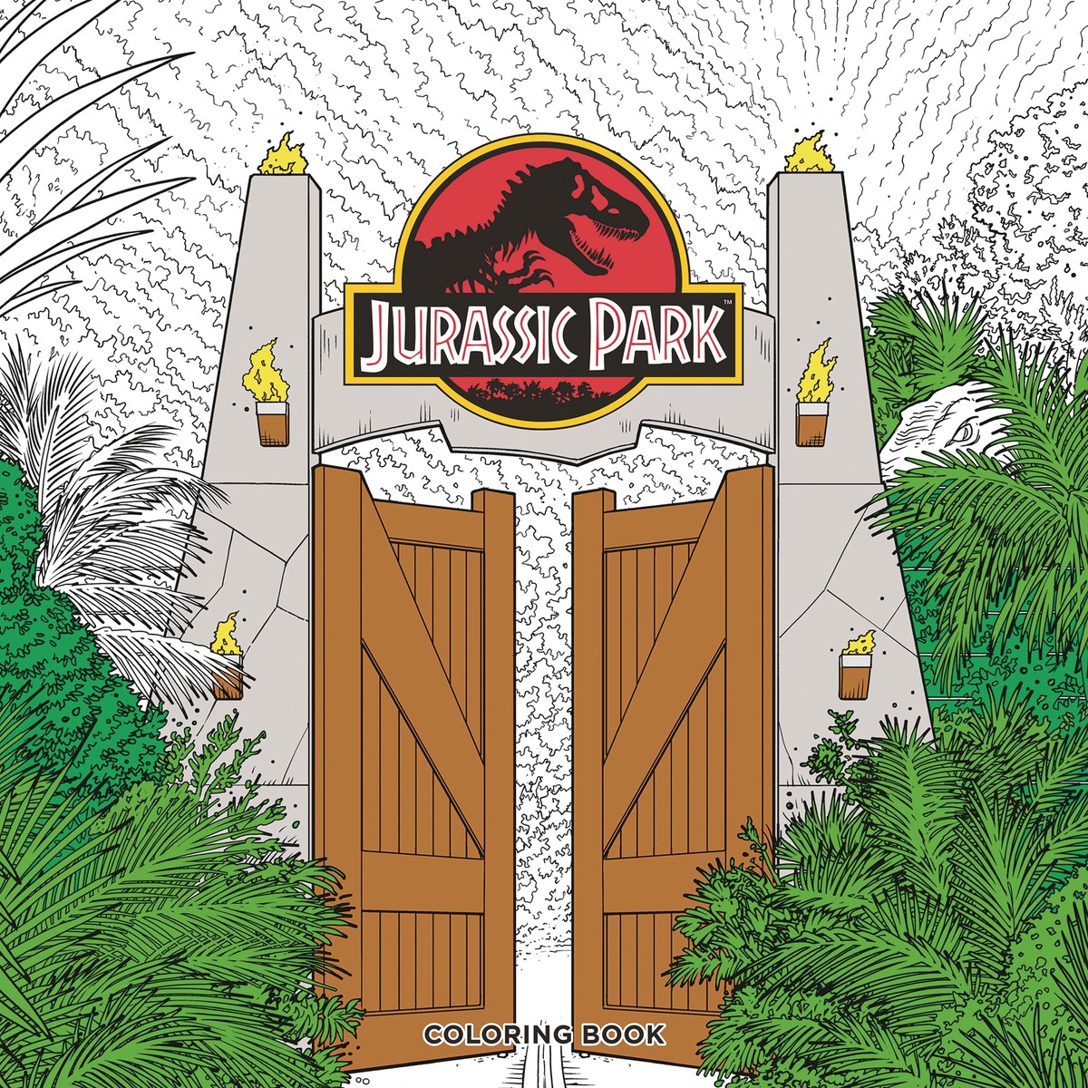 JURASSIC PARK ADULT COLORING BOOK TP