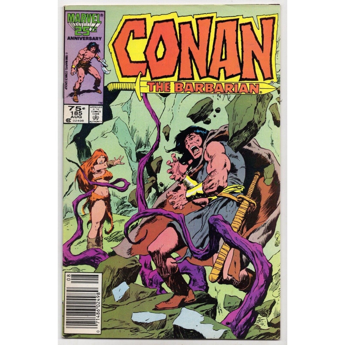 Conan the Barbarian 185 Marvel Comics (1986) MARK JEWELERS VARIANT