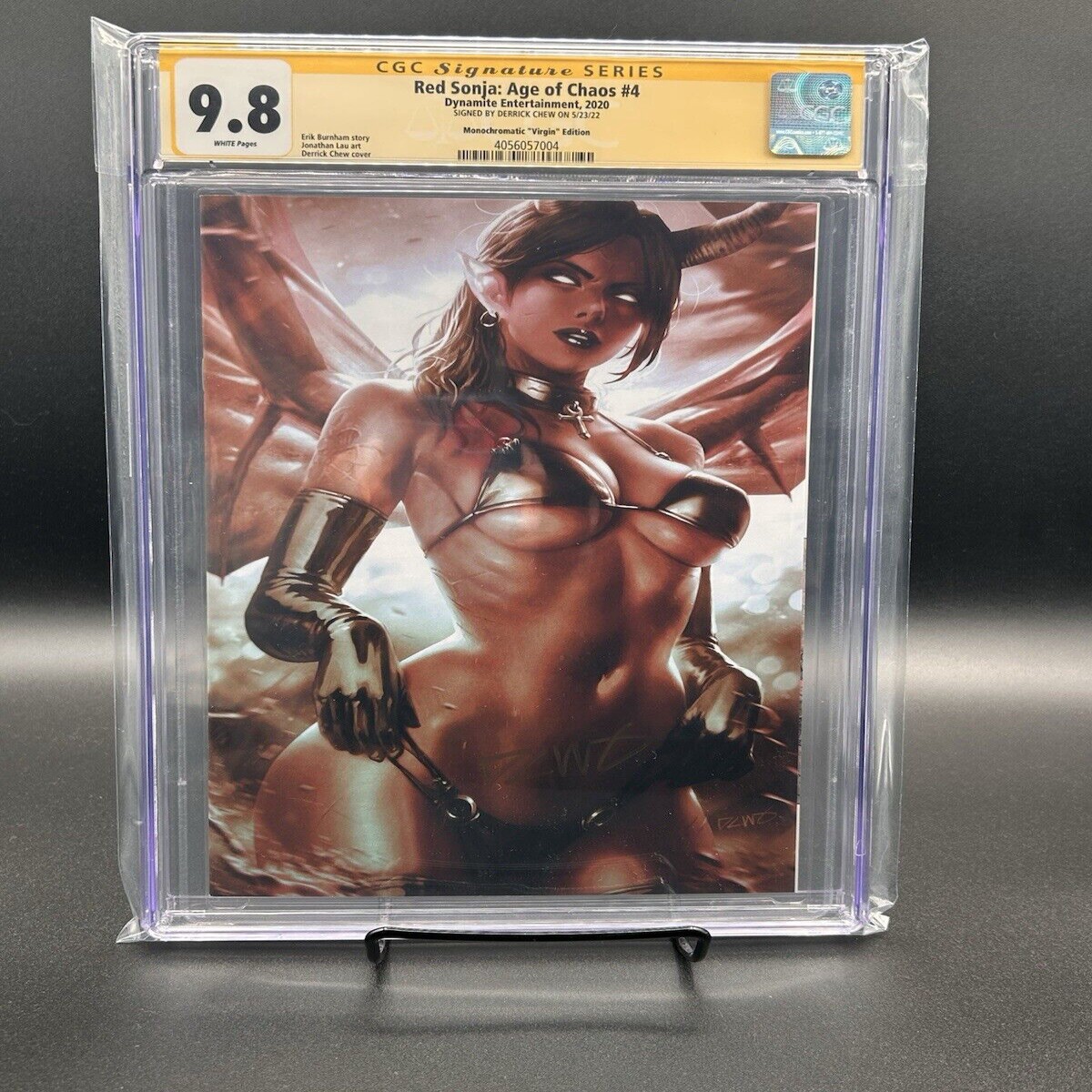 Red Sonja Age of Chaos 4 150 CGC 98 Signed Chew Monochromatic Virgin Variant