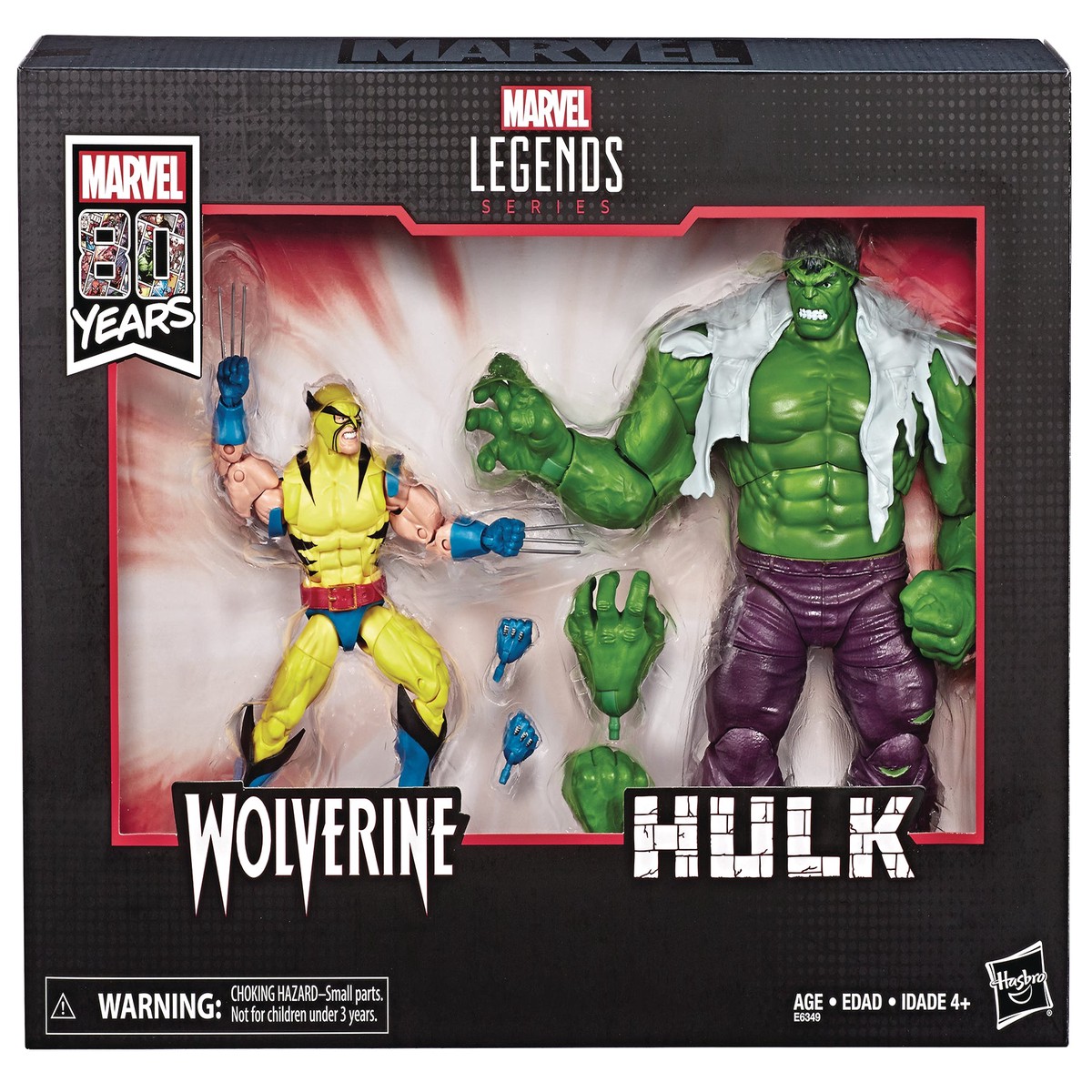 MARVEL LEGENDS 80TH ANN WOLVERINEHULK 6IN AF SET CS