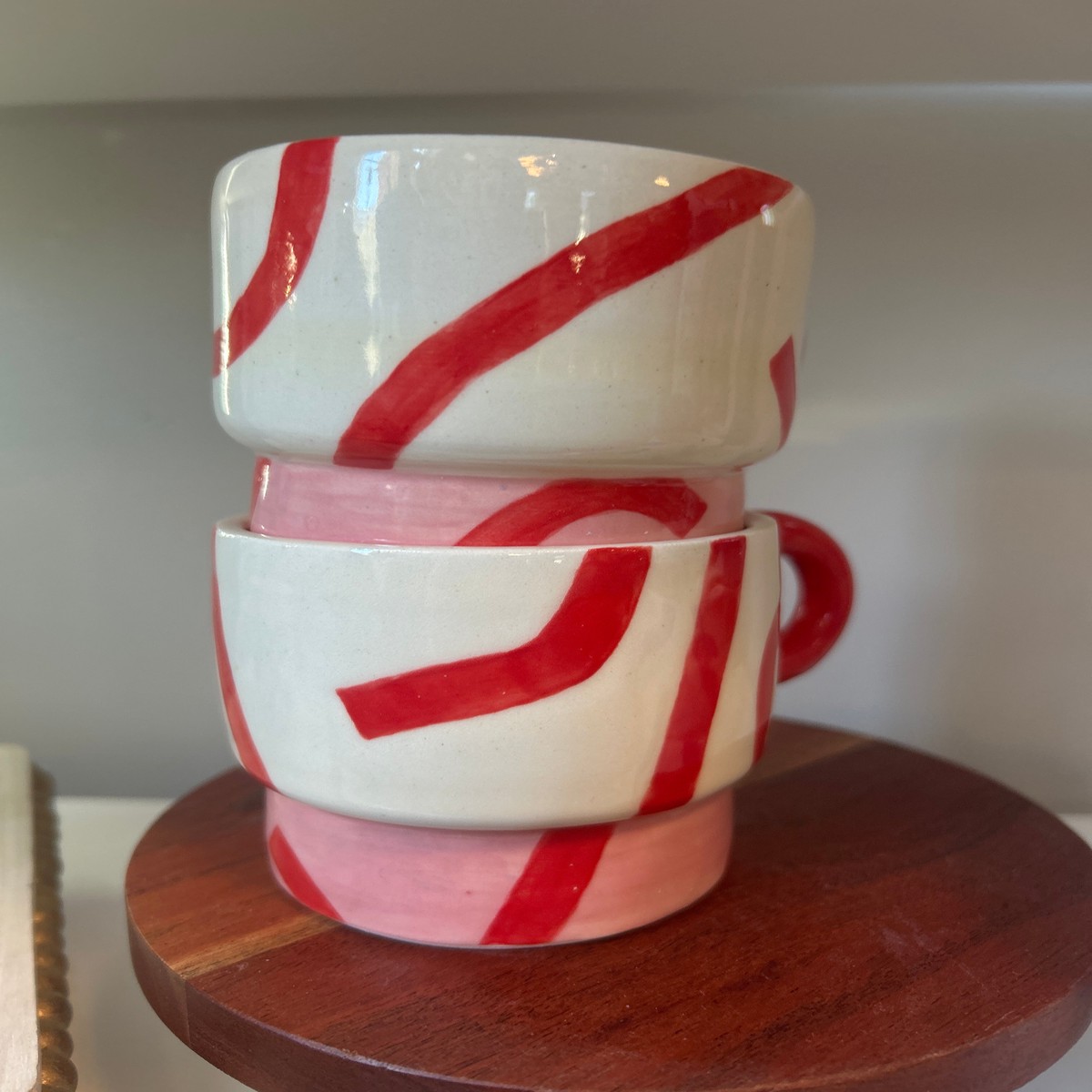 mod redpink stacking mug Set