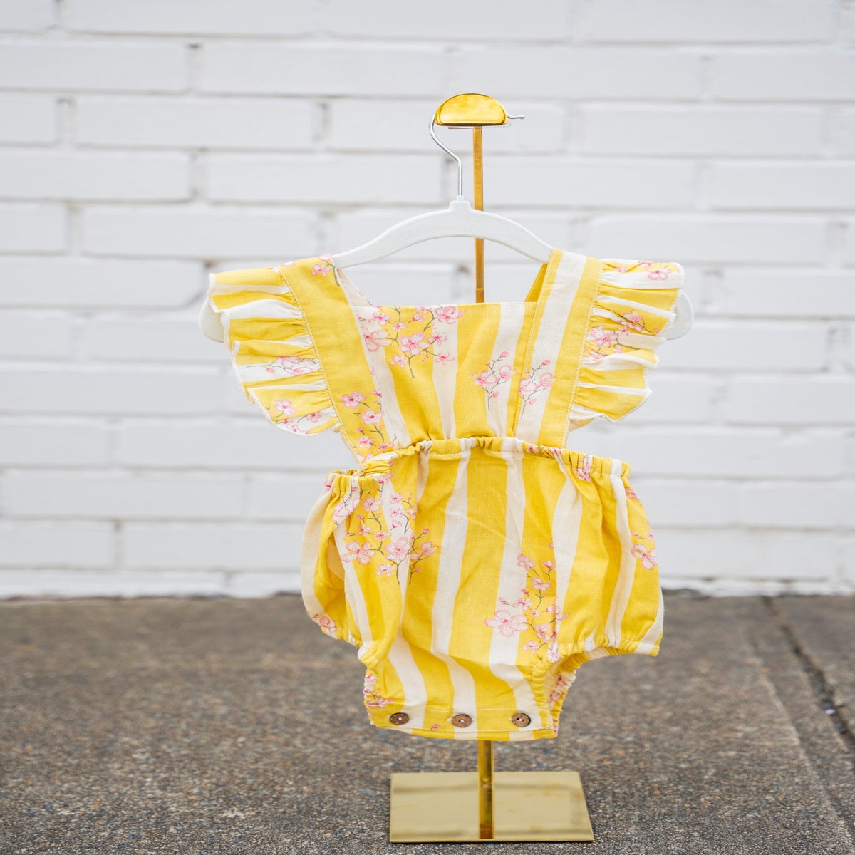 Yellow Stripe Cherry Blossom Bubble