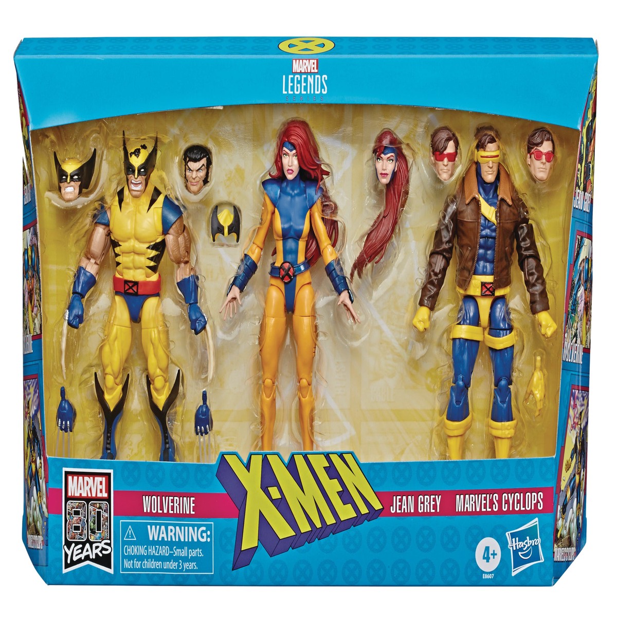 X-MEN LEGENDS WOLVERINEJEANCYCLOPS 6IN AF 3PK