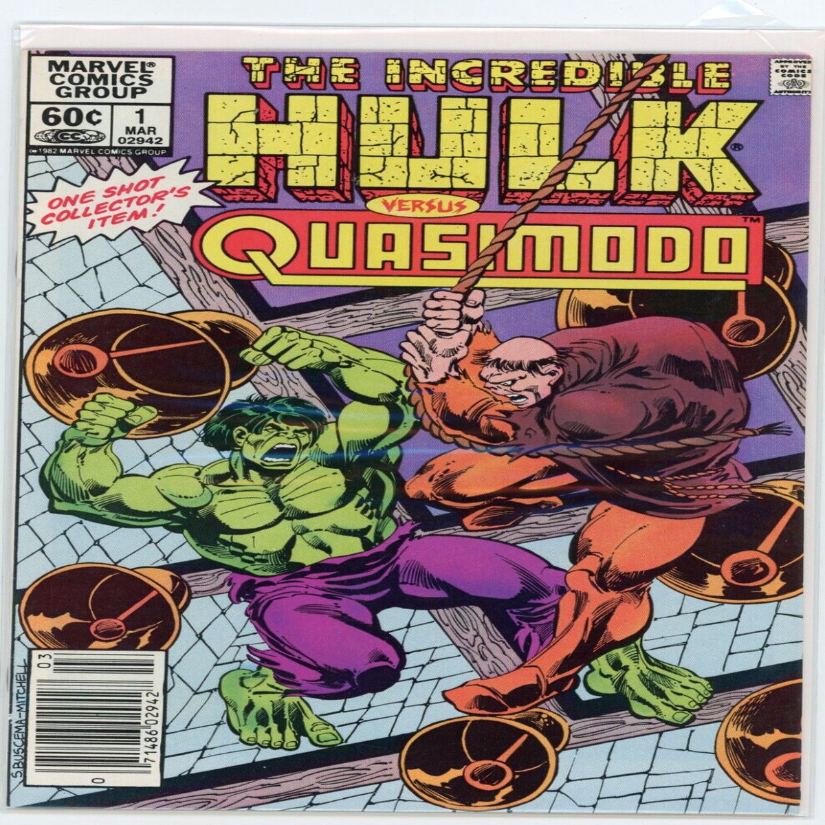 The Incredible Hulk vs Quasimodo 1 Marvel Comics (1983) Newsstand