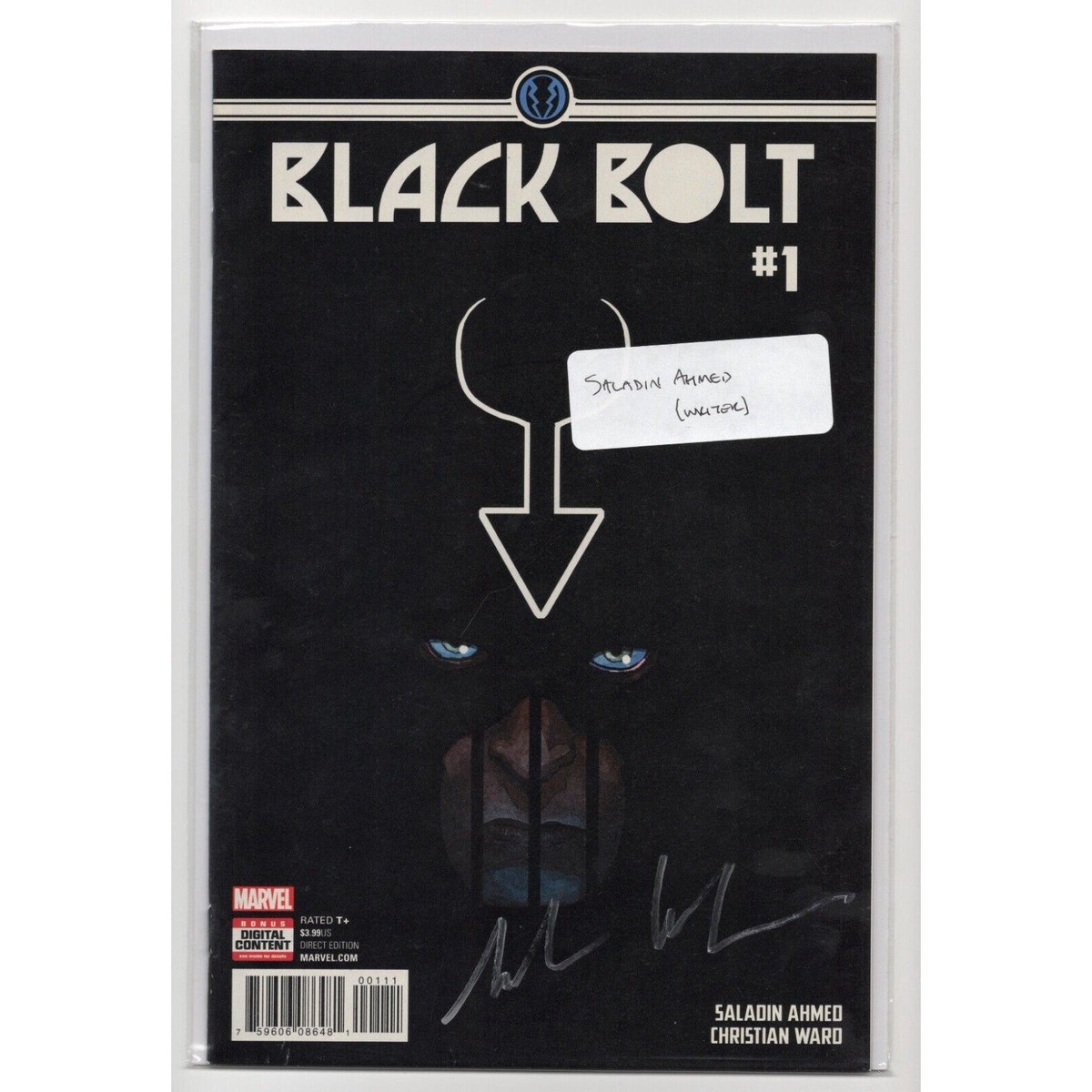BLACK BOLT 1 (2017) 1ST SOLO SERIES – Signed by Writer Saladin Ahmed 94