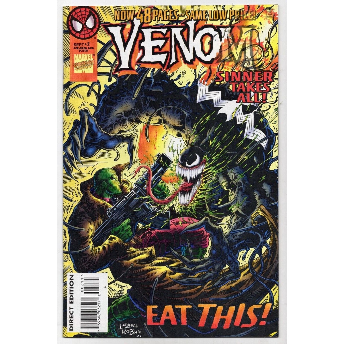 VENOM SINNER TAKES ALL 2 MARVEL Comics (1995)