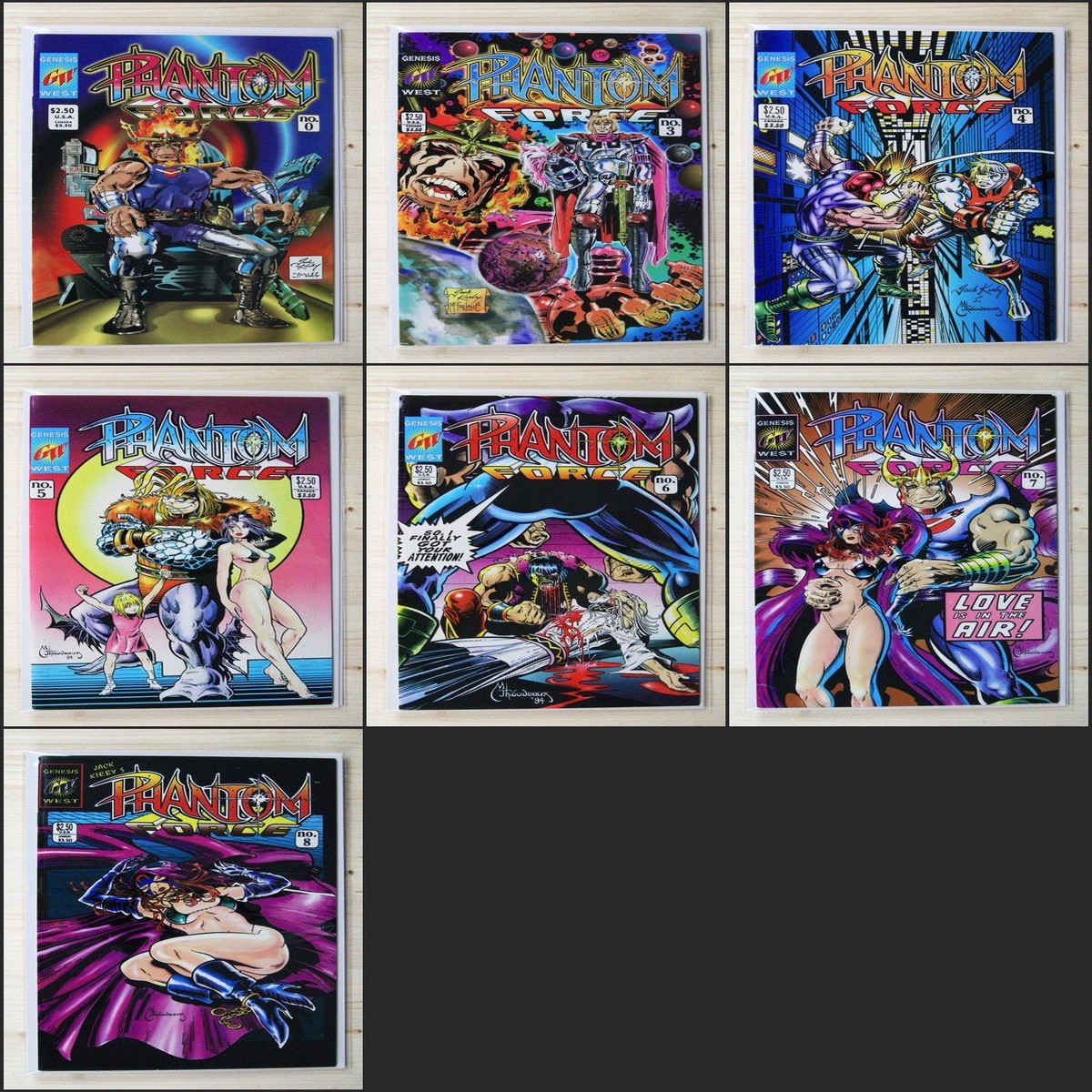 Phantom Force 1345678 Genesis West (1990) (7 Issues) Run Lot