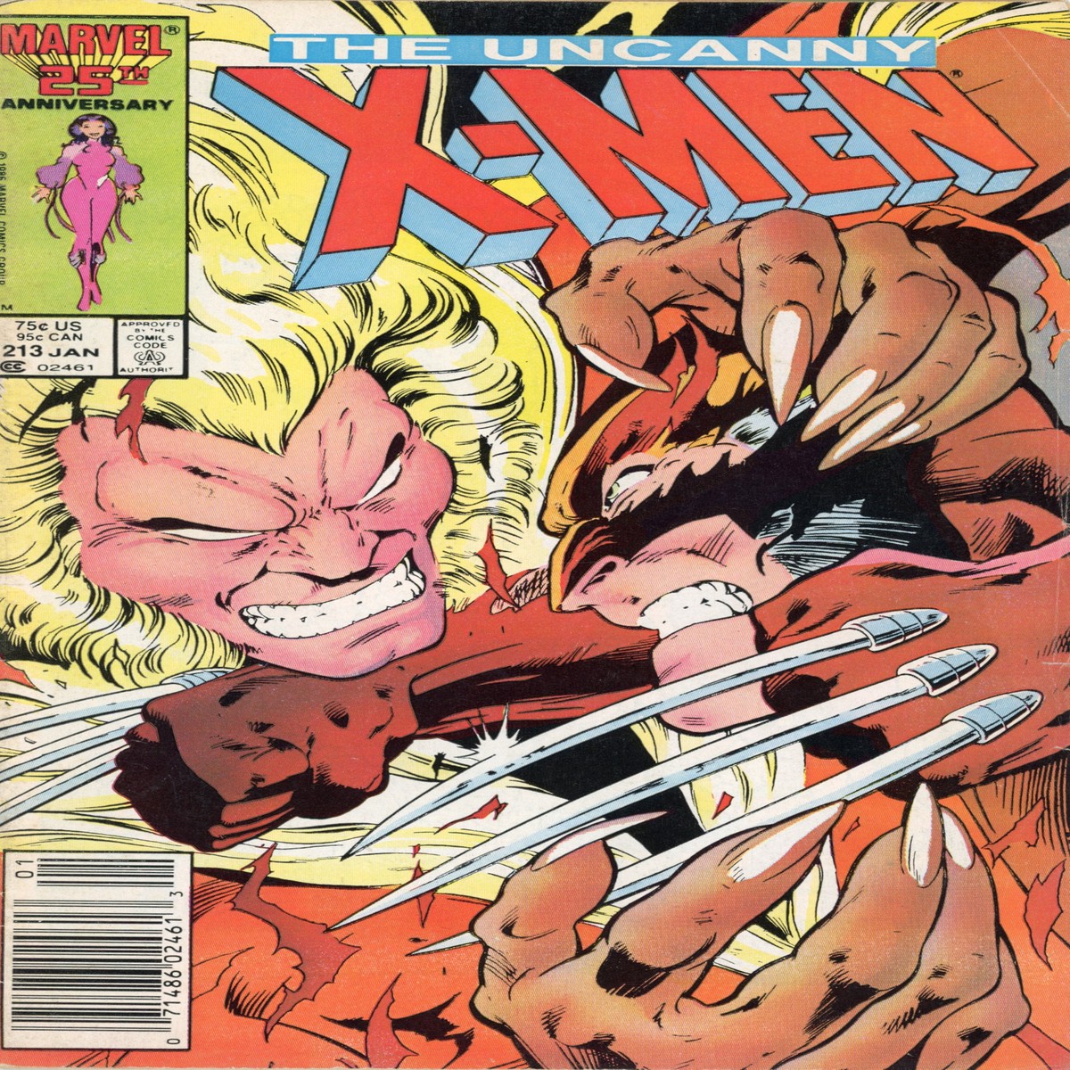 The Uncanny X-Men 213 Marvel (1987) FN Newsstand