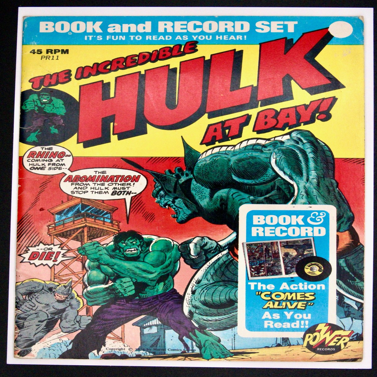 Book and Record Set The Incredible Hulk at Bay PR-11 Peter Pan Records (19