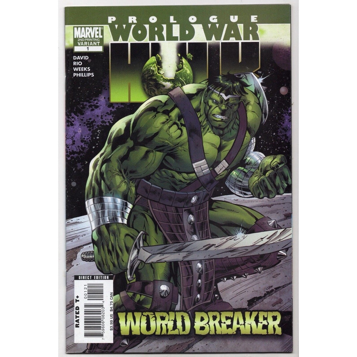 WORLD WAR HULK PROLOGUE 1 WORLD BREAKER Marvel Comics (2007)