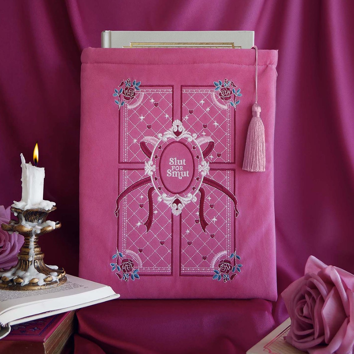 Slut for Smut Book Sleeve - Pink