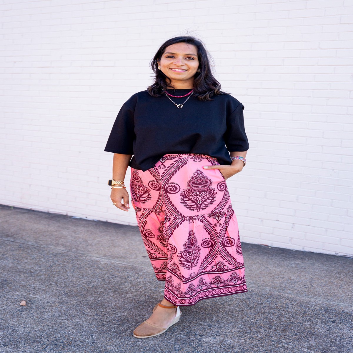 The Ada Skirt in Salmon
