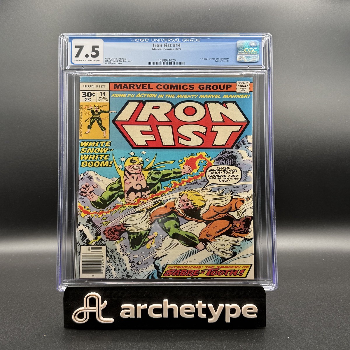 Iron Fist 14 Marvel (1977) CGC 75 VF- 1st Sabretooth