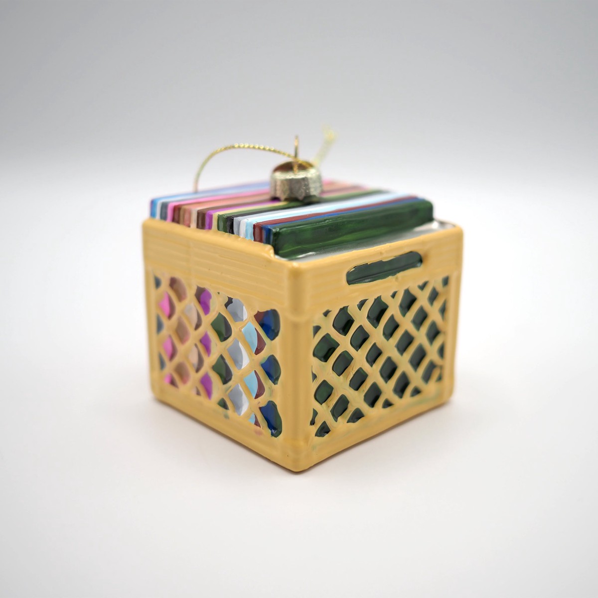 LP Crate - Glass Ornament