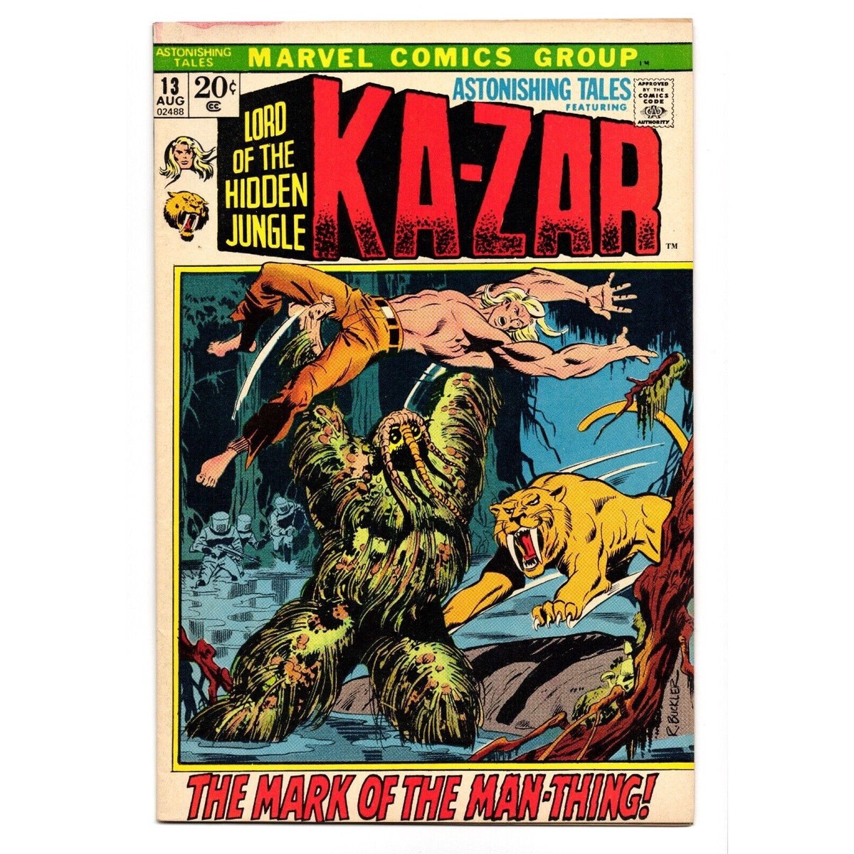 Astonishing Tales 13 3rd Man-Thing 1st Man-Thing Cover App - Marvel (1972)