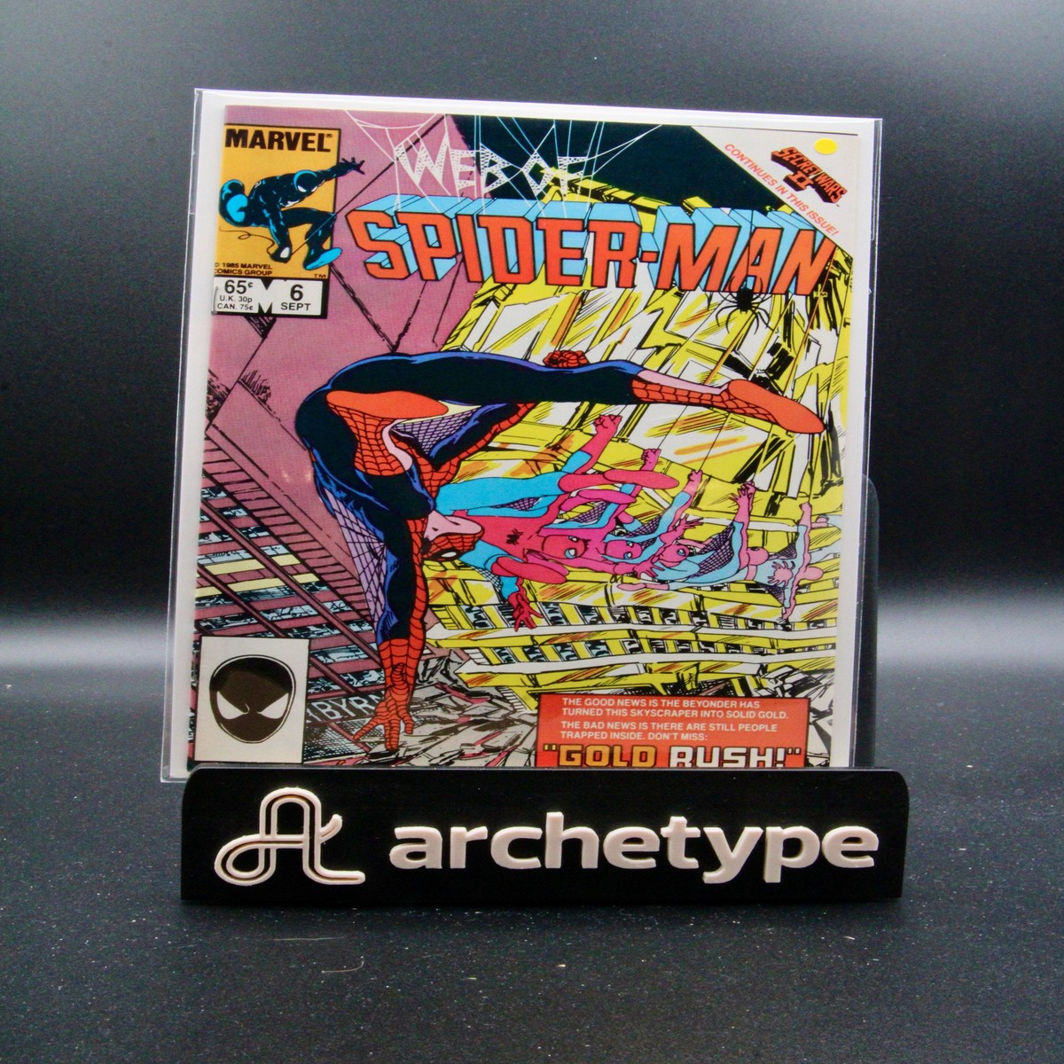 Web of Spider-Man 6 Marvel (1985) Marvel Super Heroes Secret Wars II John Byrne cover