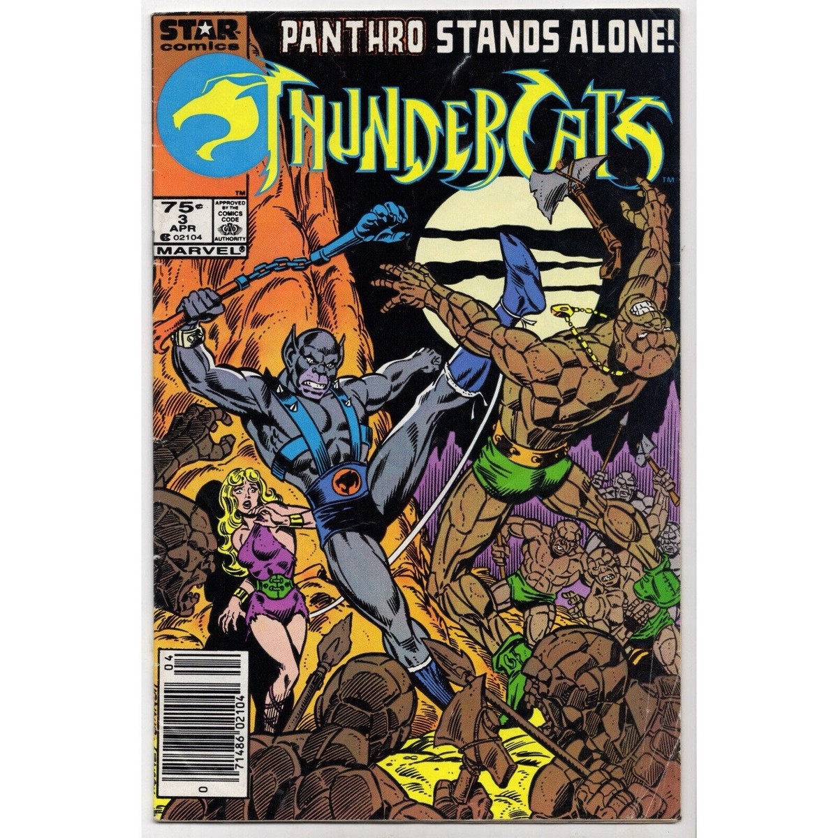 Thundercats 3 MarvelStar Comics (1986) Panthro Cover Newsstand