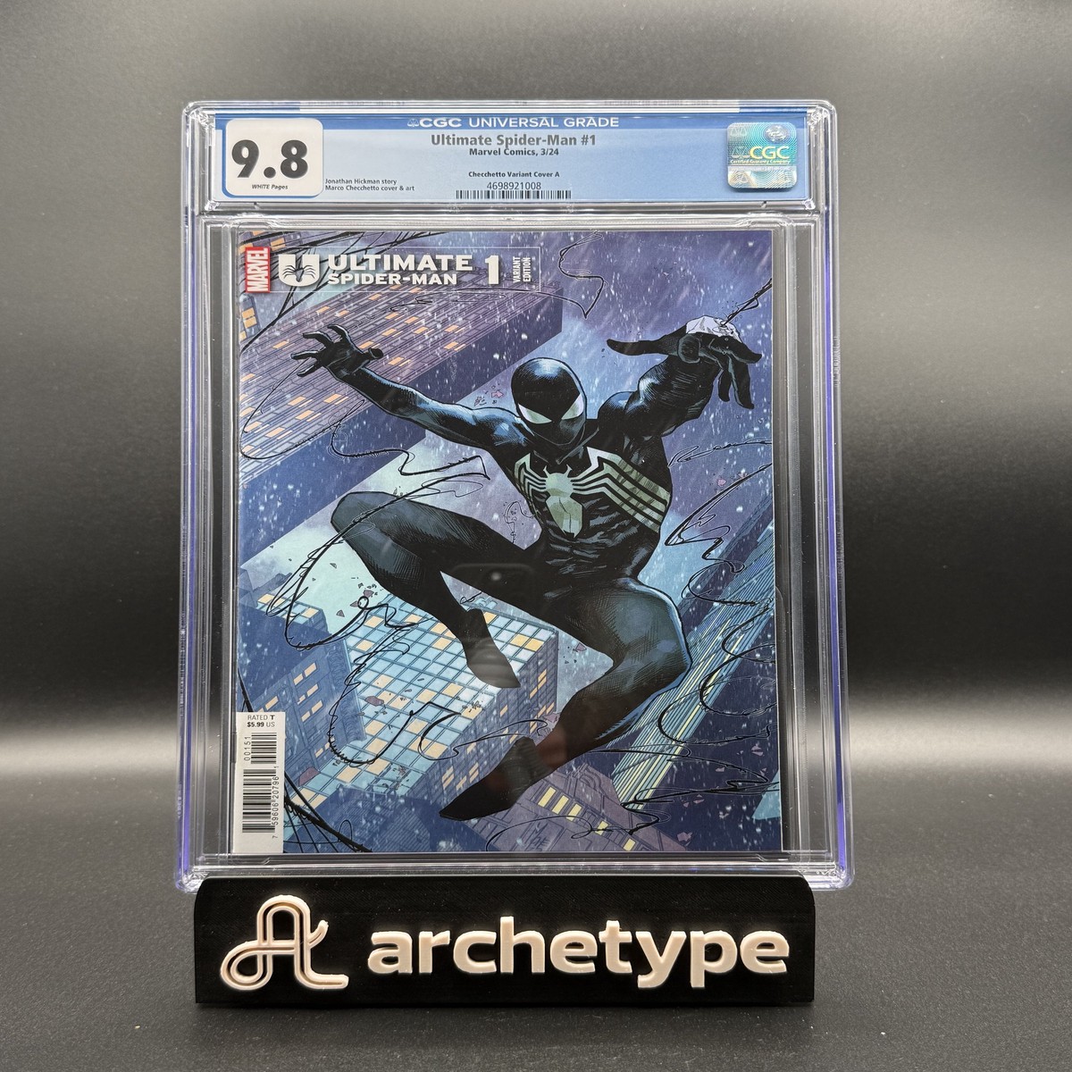 Ultimate Spider-Man 1 Marvel (2024) CGC 98 NMMT Jonathan Hickman story Checchetto Variant Cover A