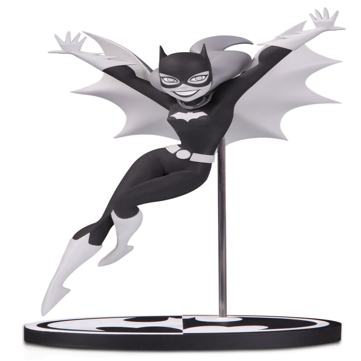BATMAN BLACK WHITE BATGIRL BY BRUCE TIMM STATUE