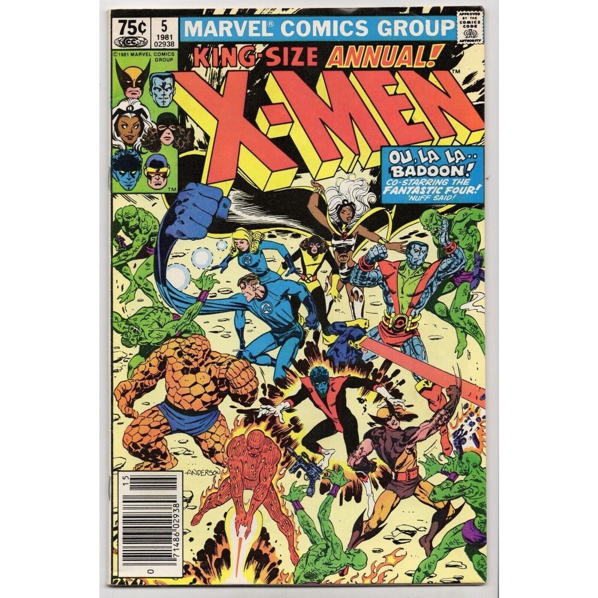 X-MEN KING SIZE ANNUAL 5 MARVEL COMICS (1981) NEWSSTAND