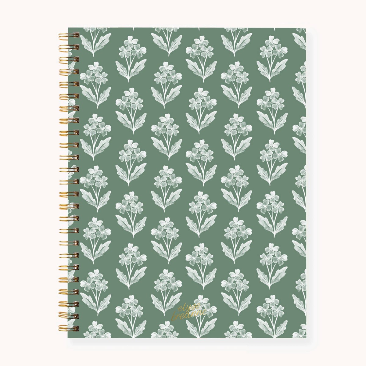 Forget Me Nots Sage Softcover Spiral Notebook