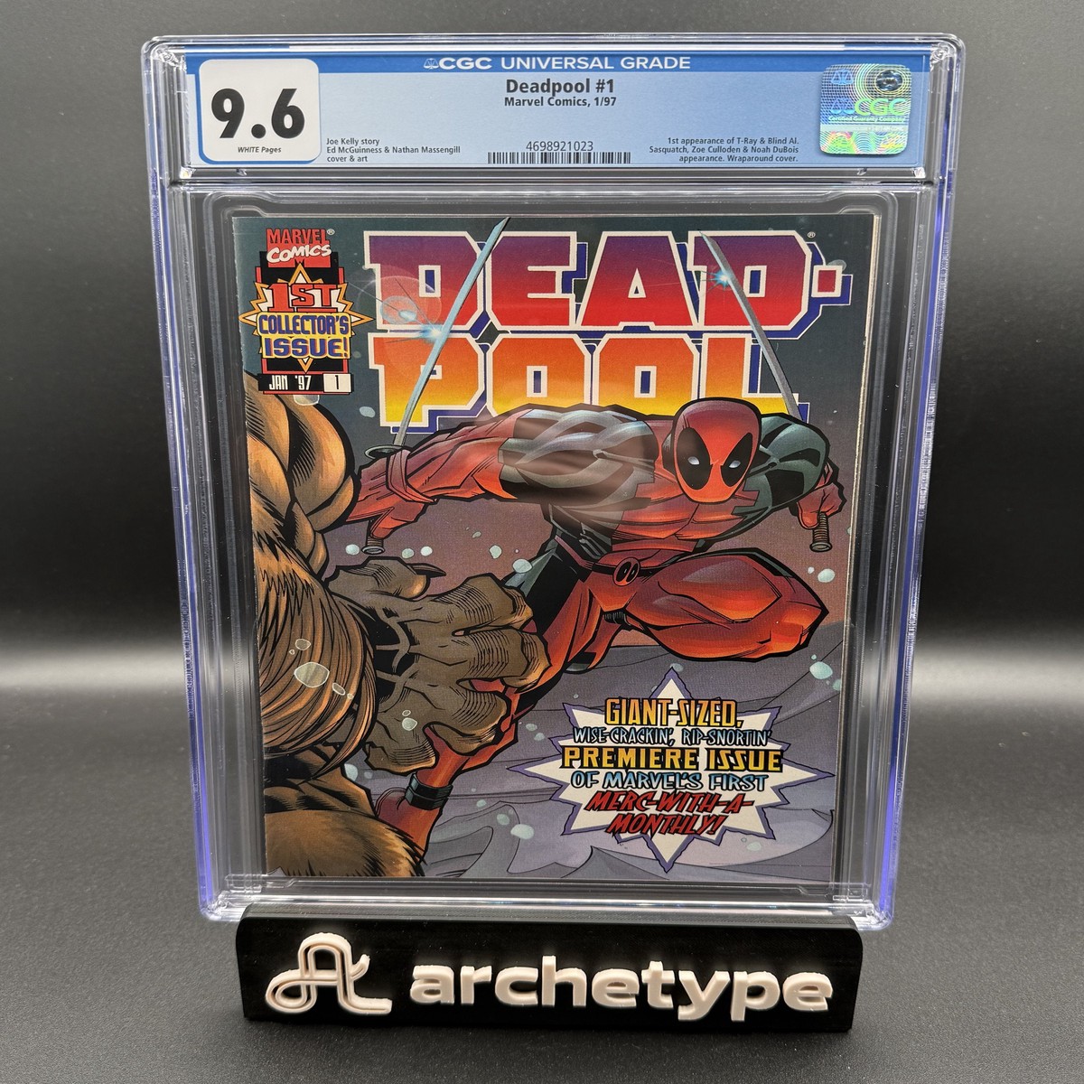 Deadpool 1 Marvel (1997) CGC 96 NM White Pages