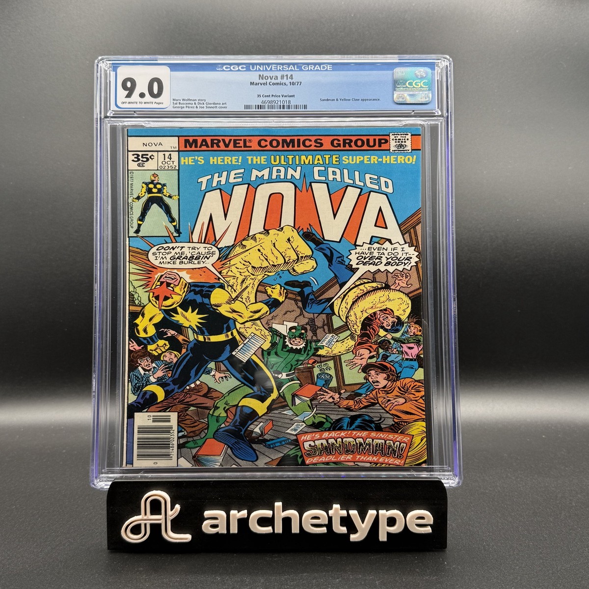 Nova 14 Marvel (1977) CGC 90 VFNM 35 Cent Price Variant HTF