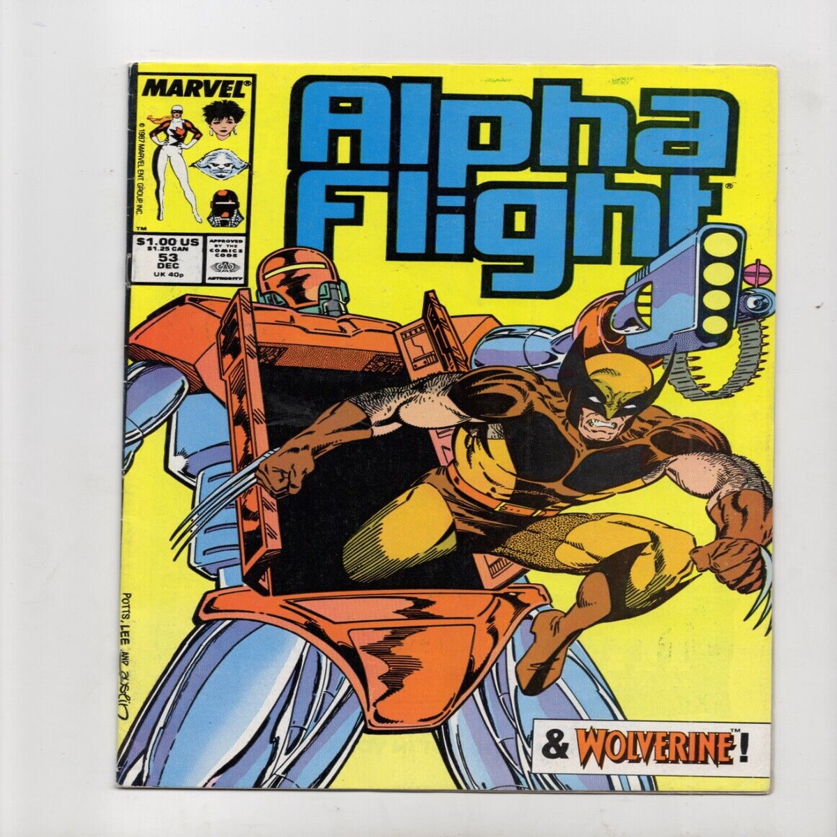 Alpha Flight 53 Marvel Comics (1987) Jim Lee Wolverine