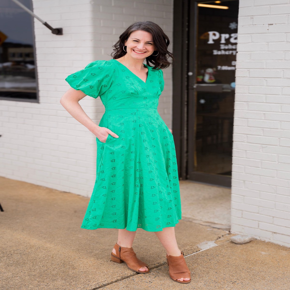Jade Eyelet Midi Dress
