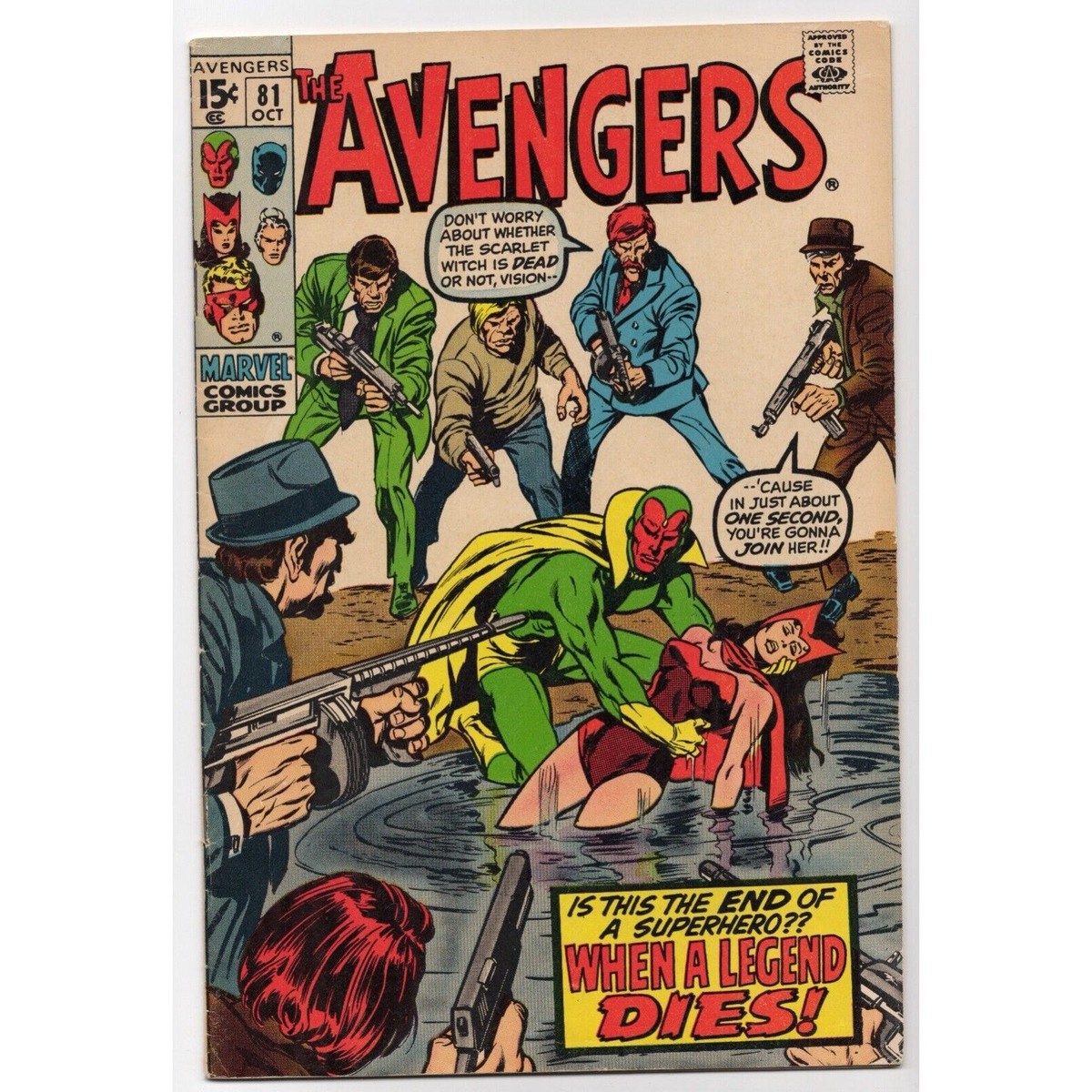 Avengers 81 - 1970 Marvel Comics - 2nd App Red Wolf - Silver Age
