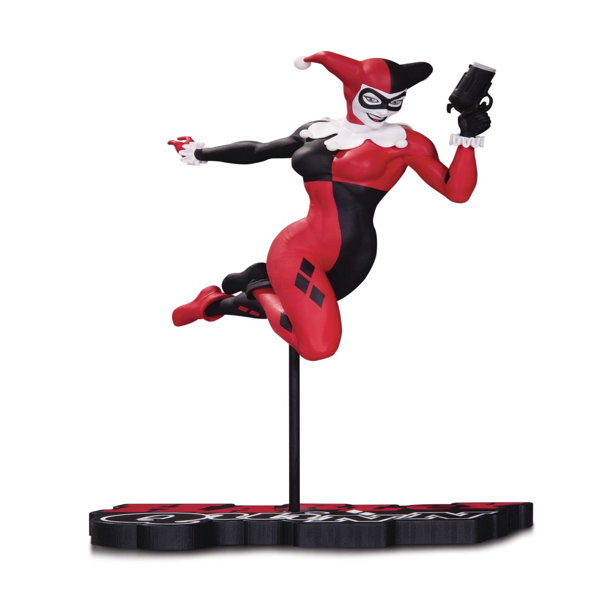 HARLEY QUINN RED WHITE BLACK STATUE BY TERRY DODSON