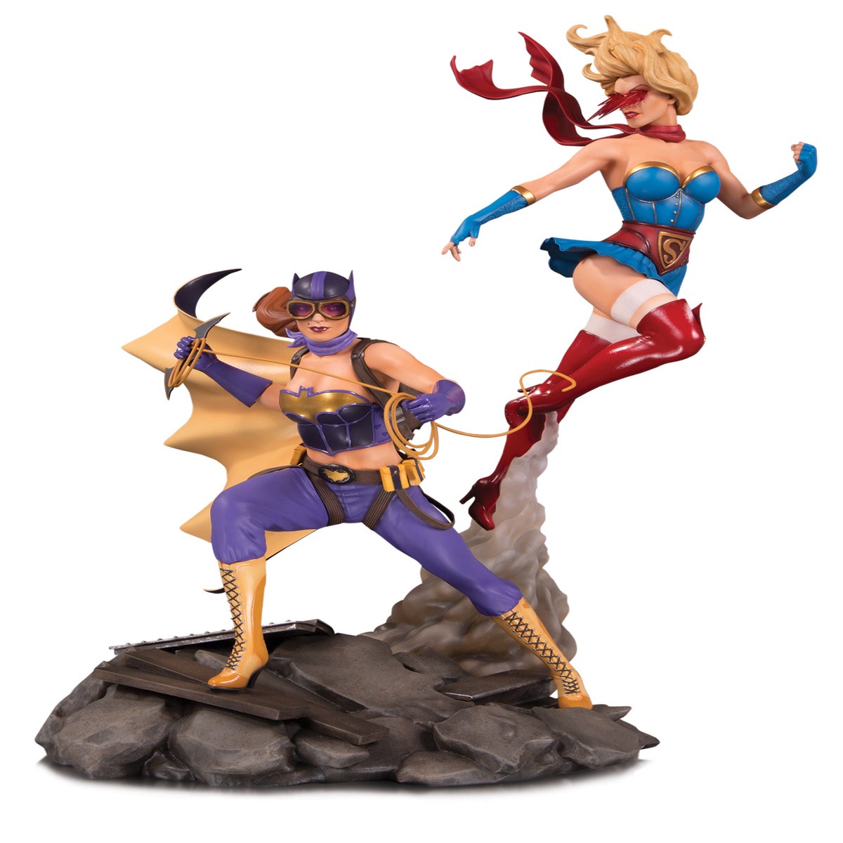 DC BOMBSHELLS BATGIRL SUPERGIRL CELEBRATION STATUE