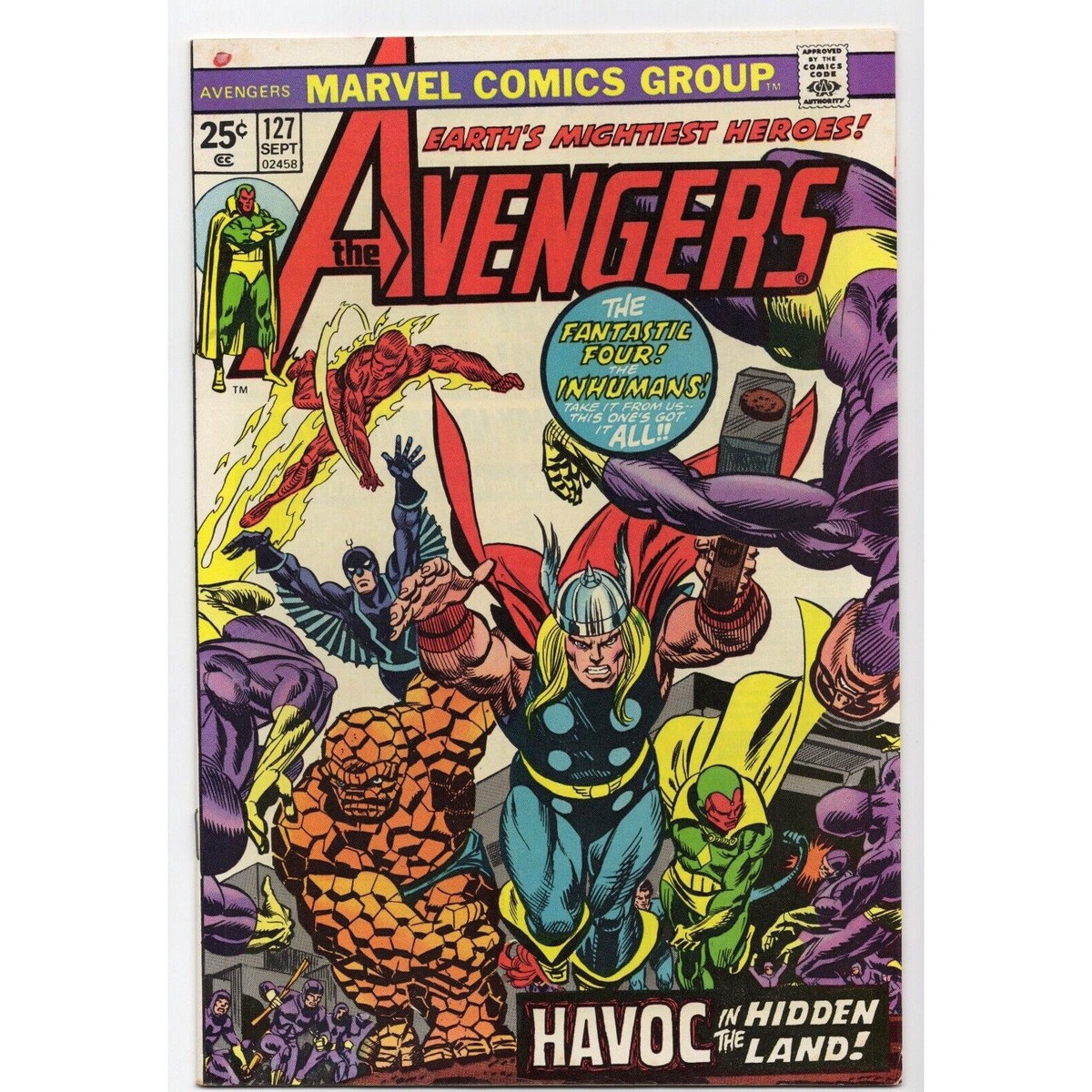 Avengers 127 - 1st App Ultron-7 Inhumans FF - Marvel Comics (1974)