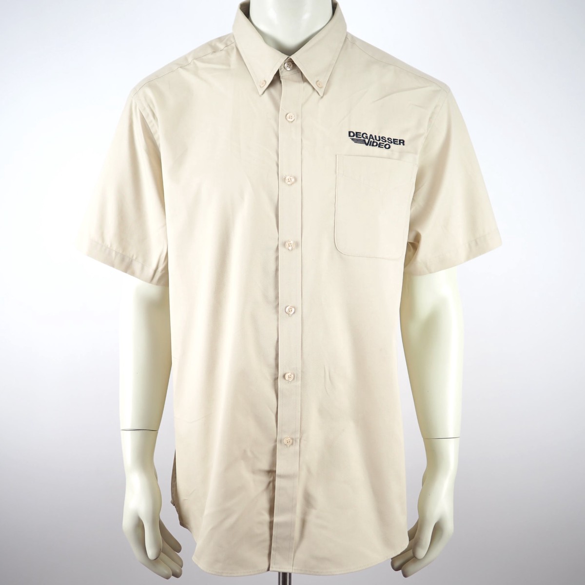 Degausser Video Embroidered Logo - Button Down Shirt - Khaki