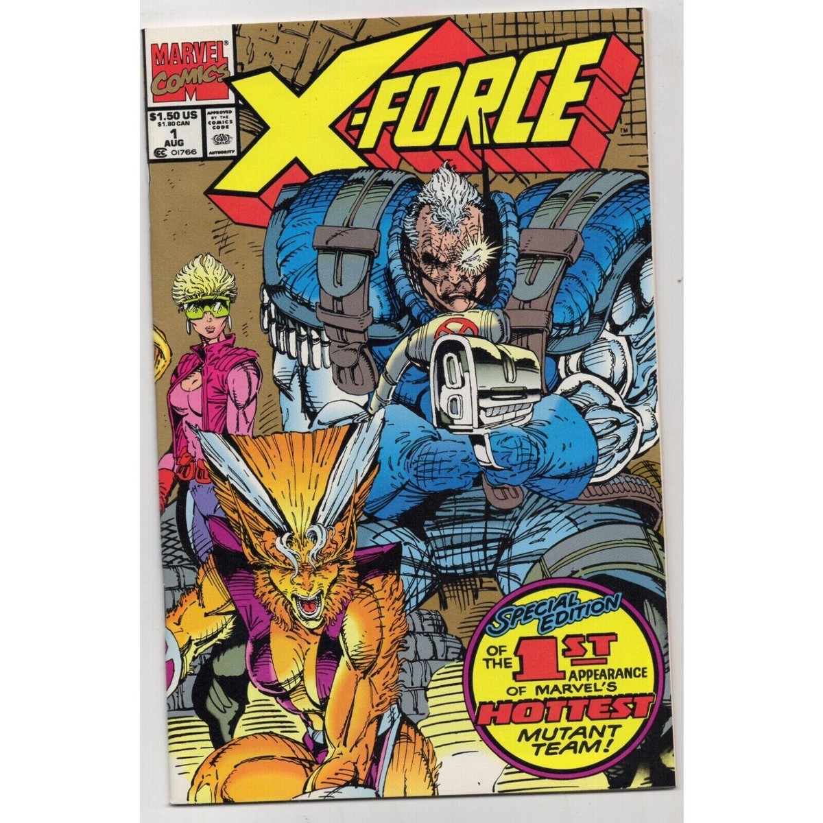 X-FORCE 1 Marvel Comics (1991) GOLD Variant