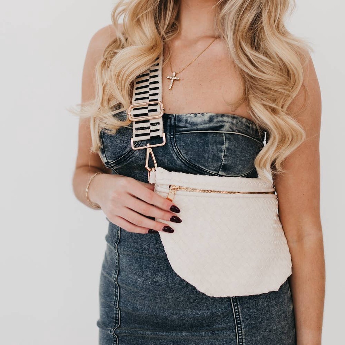 Westlyn Woven Bum Bag NEW COLORS ADDED Cream
