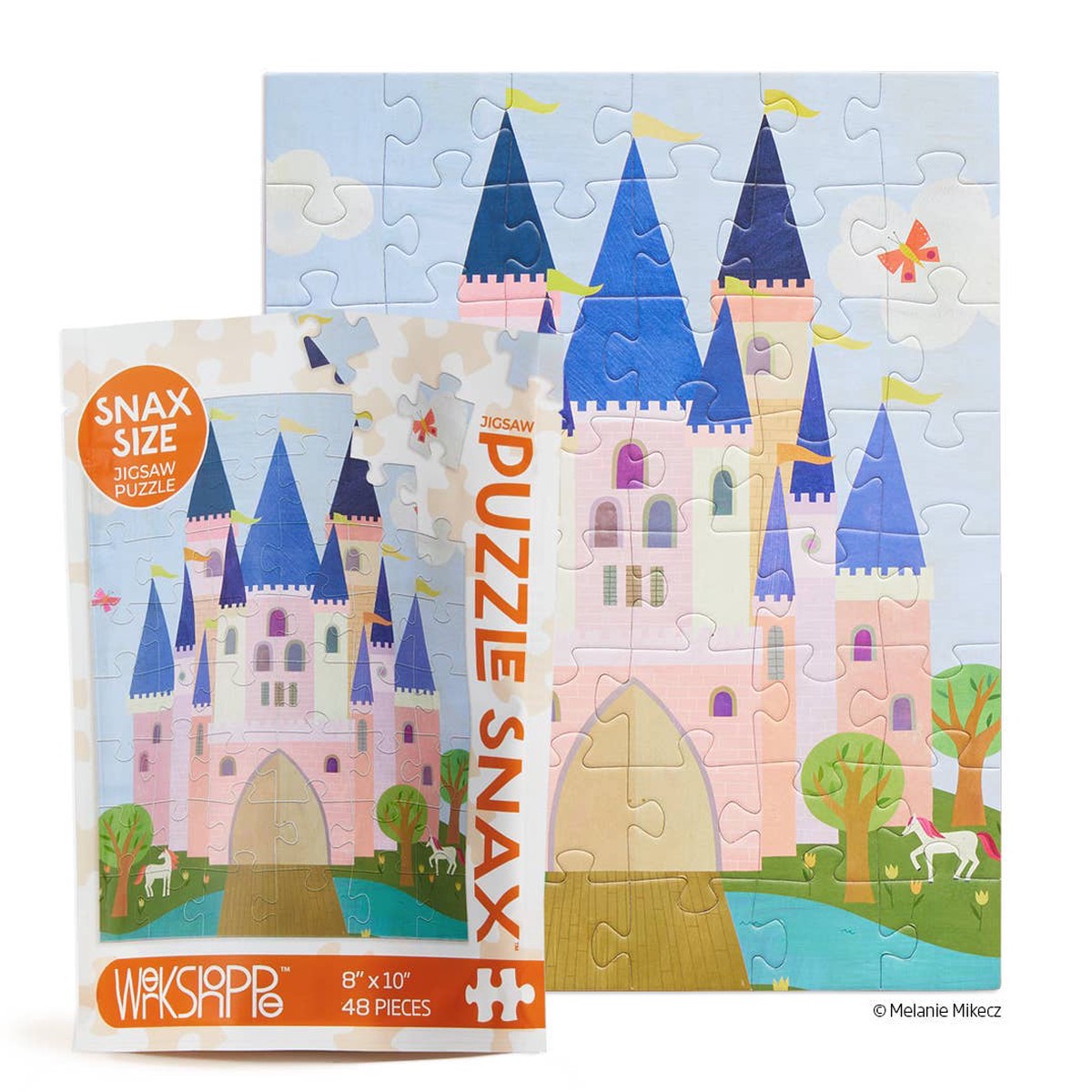 Pink Royal Castle 48 Piece Kids Puzzle Snax