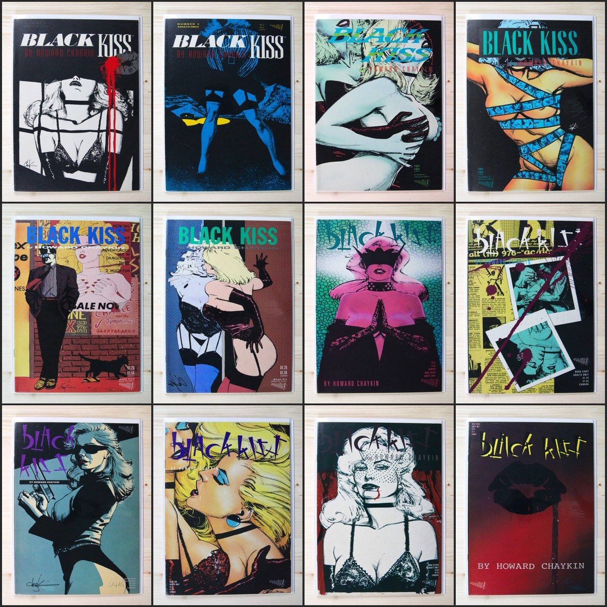 Black Kiss 1-12 Vortex Comics (1988) Full Series VFNM Avg