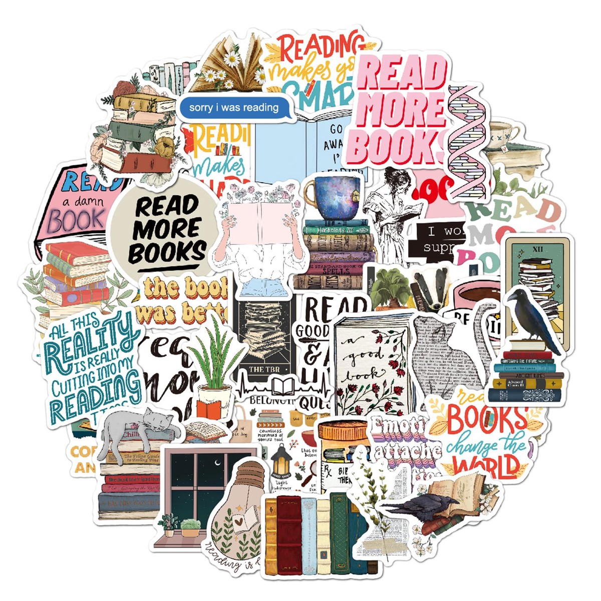 Ultimate Bookish Sticker Pack (200 PCS) Aesthetic Reading Kindle Decals