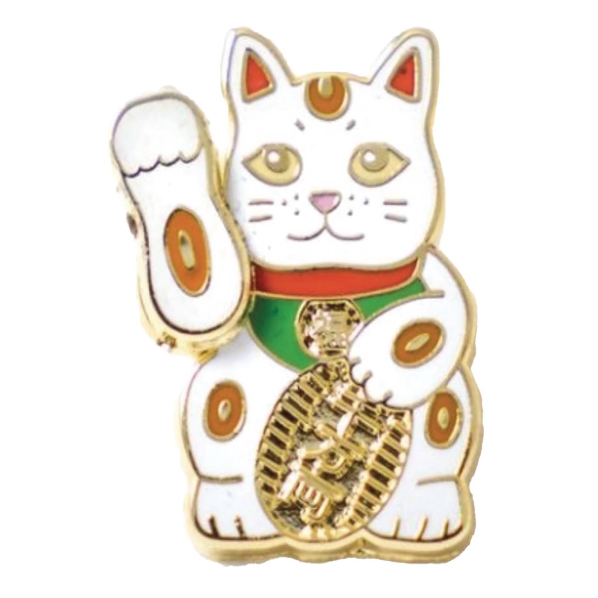 LUCKY CAT WHITE PIN
