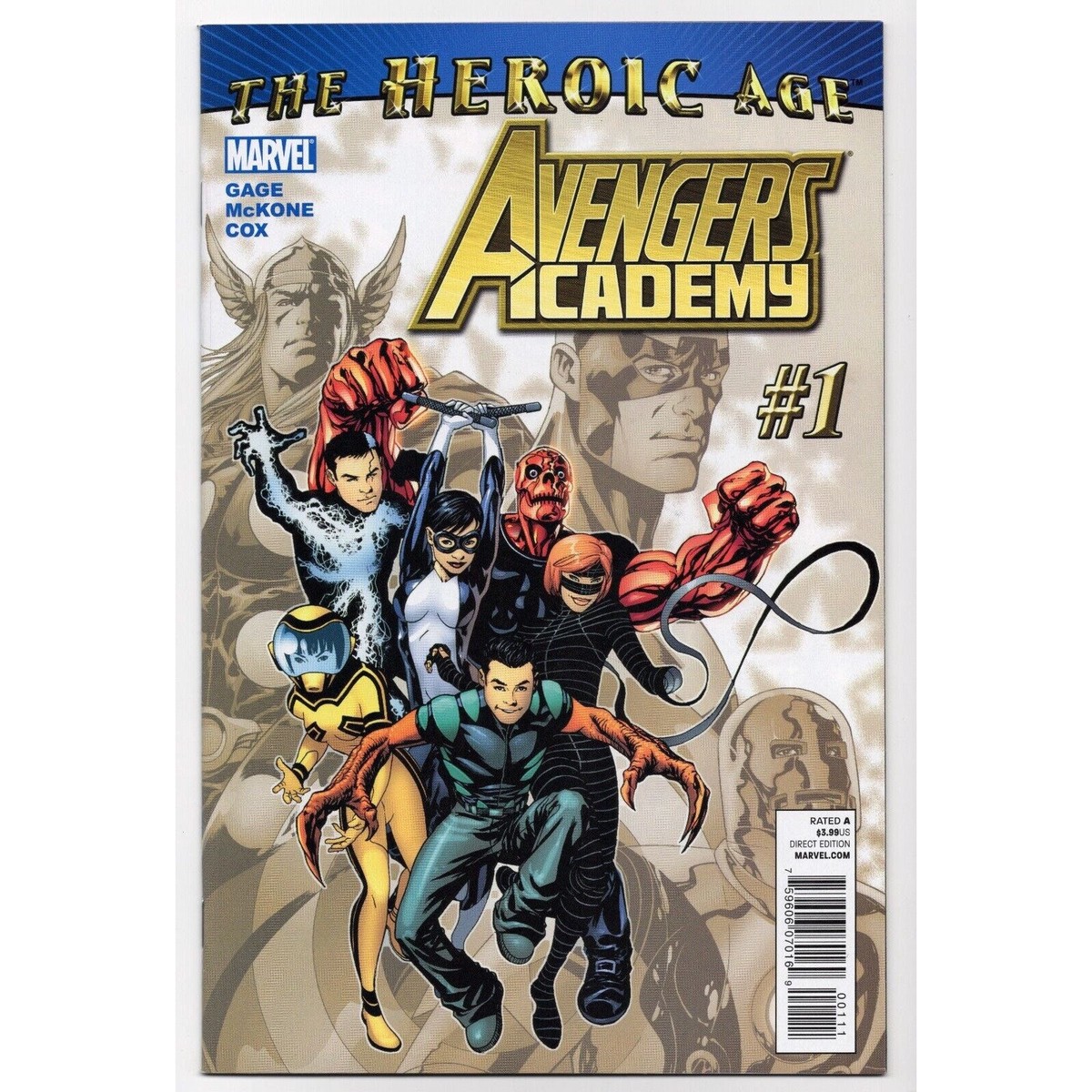 Avengers Academy 1 Marvel Comics (2010) 1st Hazmat Mettle Striker Veil Finesse