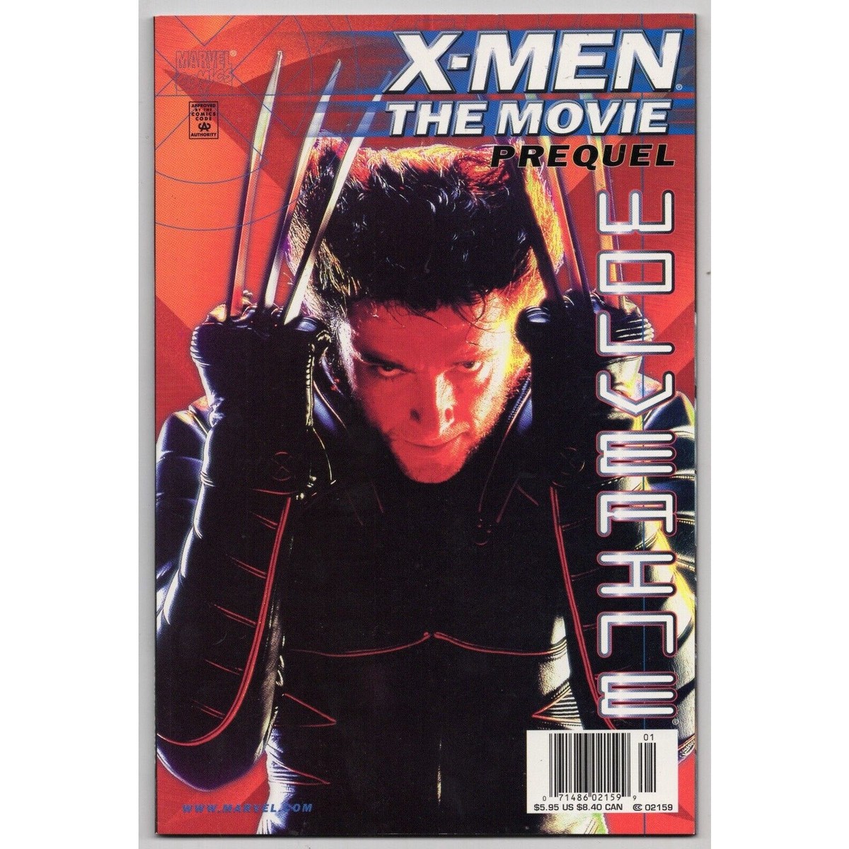 X-MEN The Movie Prequel WOLVERINE Marvel Comics (2000) Hugh Jackman Cover