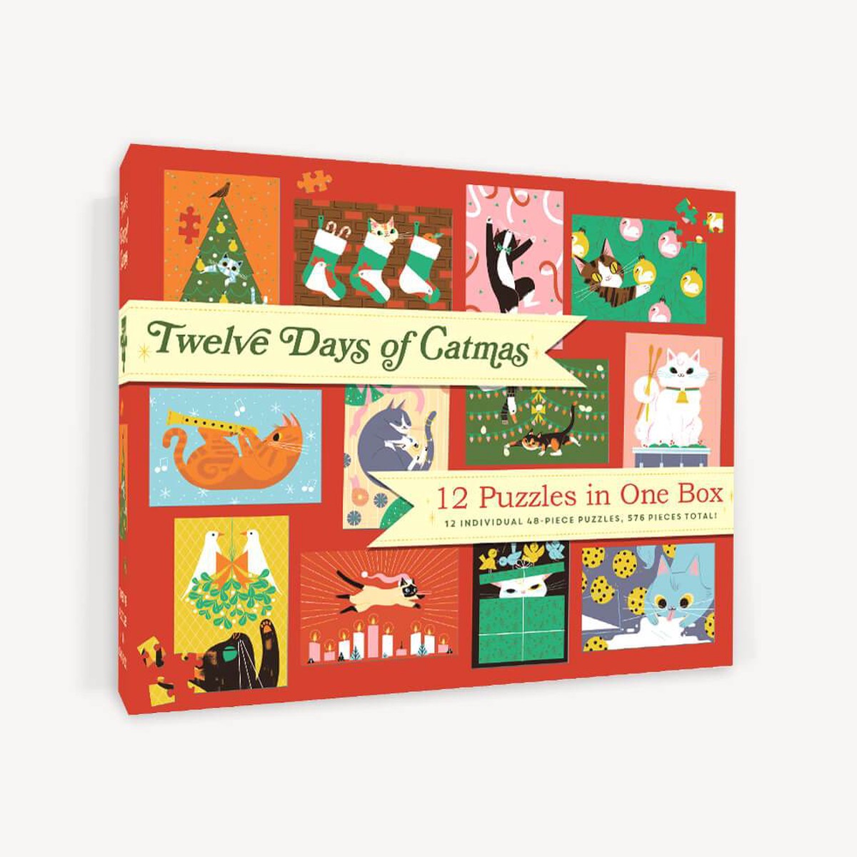 12 Puzzles in One Box Twelve Days of Catmas