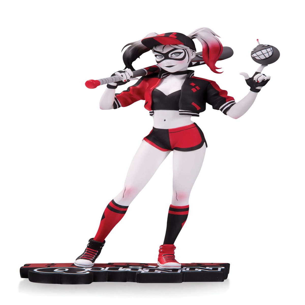 HARLEY QUINN RED WHITE BLACK STATUE BY CHEN STATUE