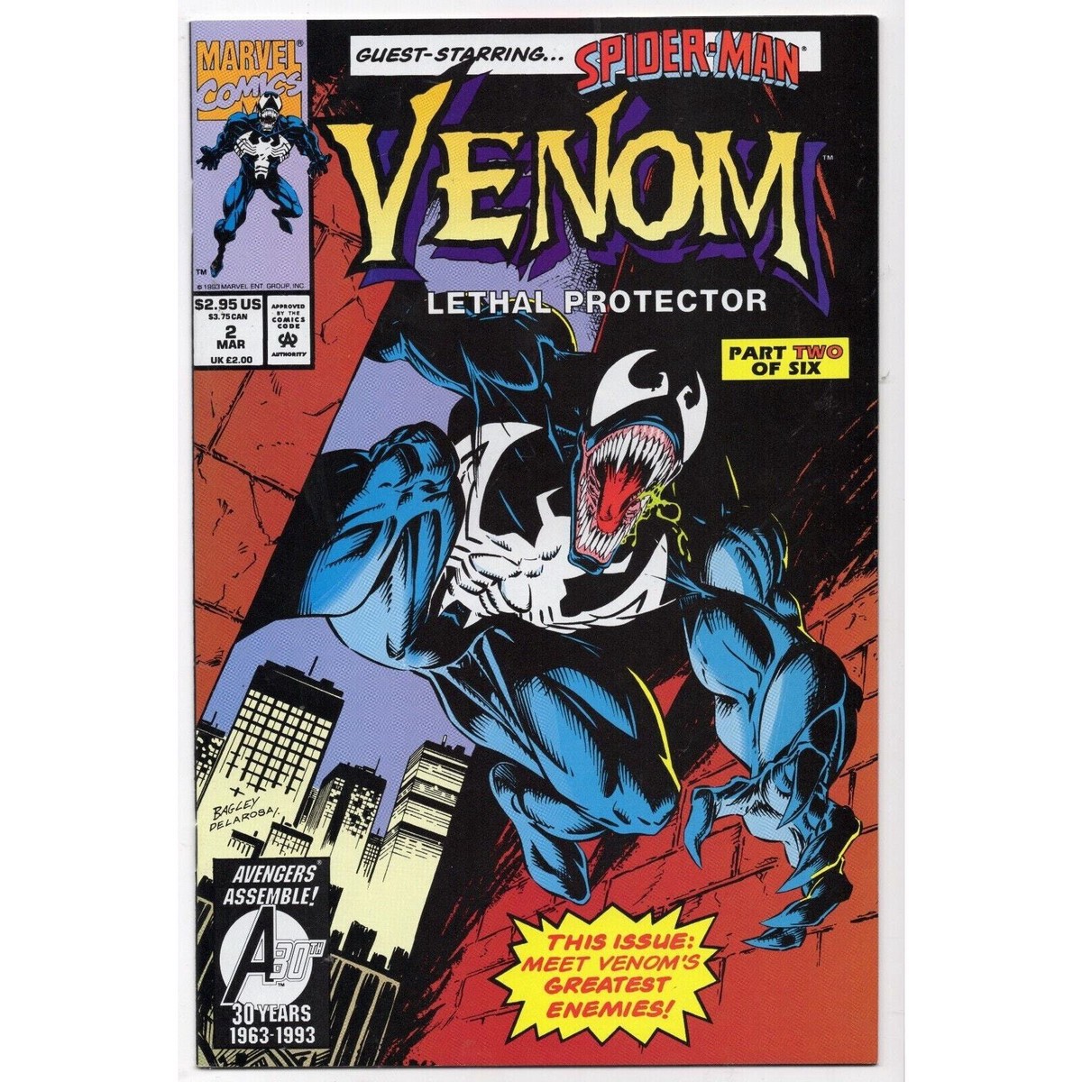 VENOM LETHAL PROTECTOR 2 MARVEL COMICS (1993)