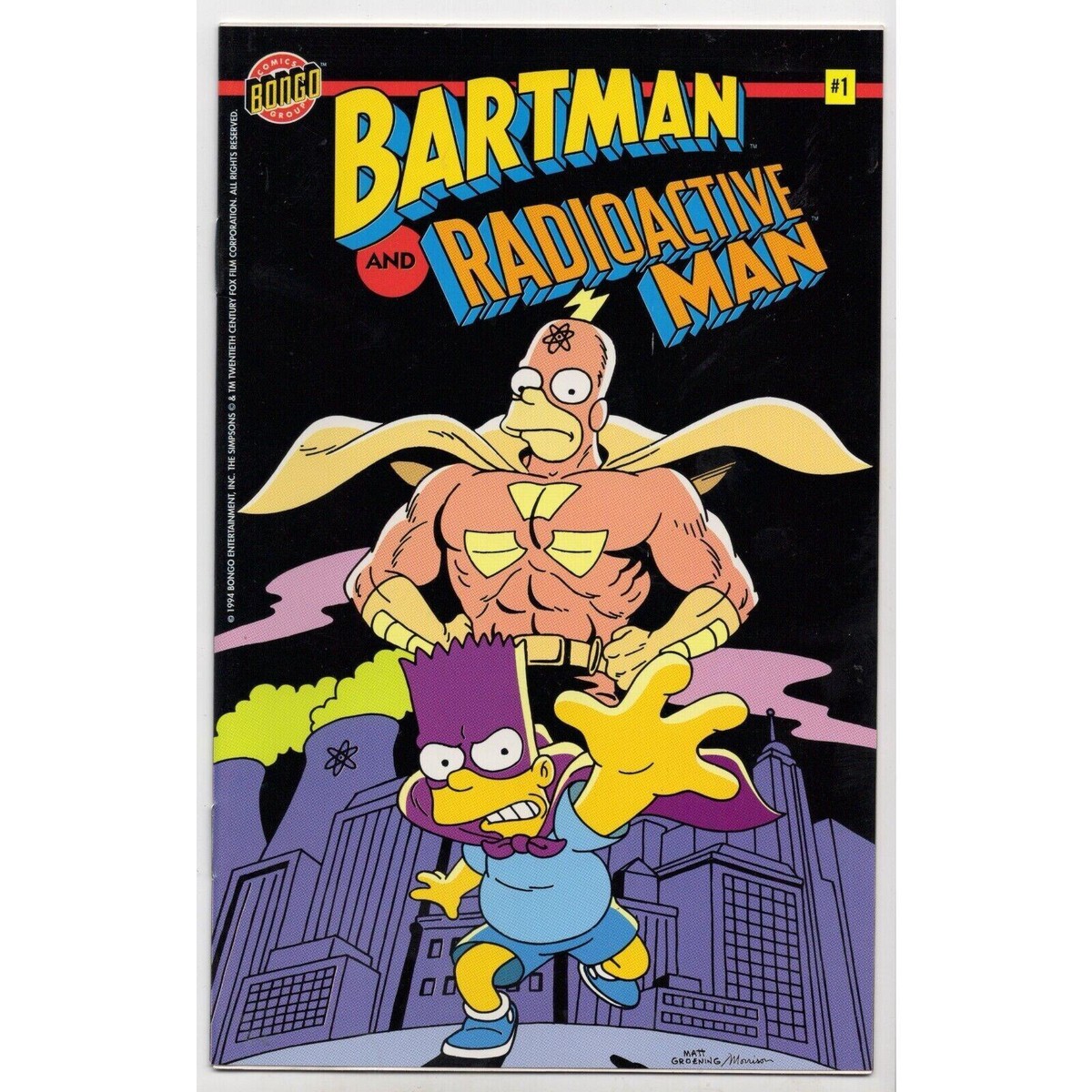 Bartman And Radioactive Man 1 Ashcan Mini Bongo Comics (1994)