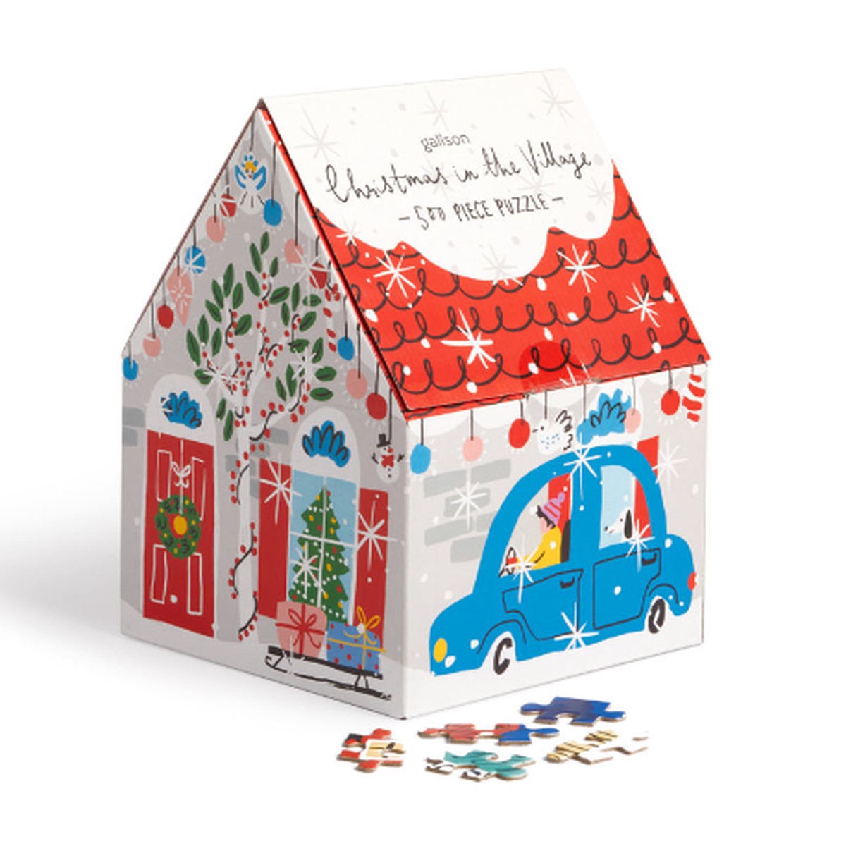 Christmas in the Village 500 Piece House Puzzle