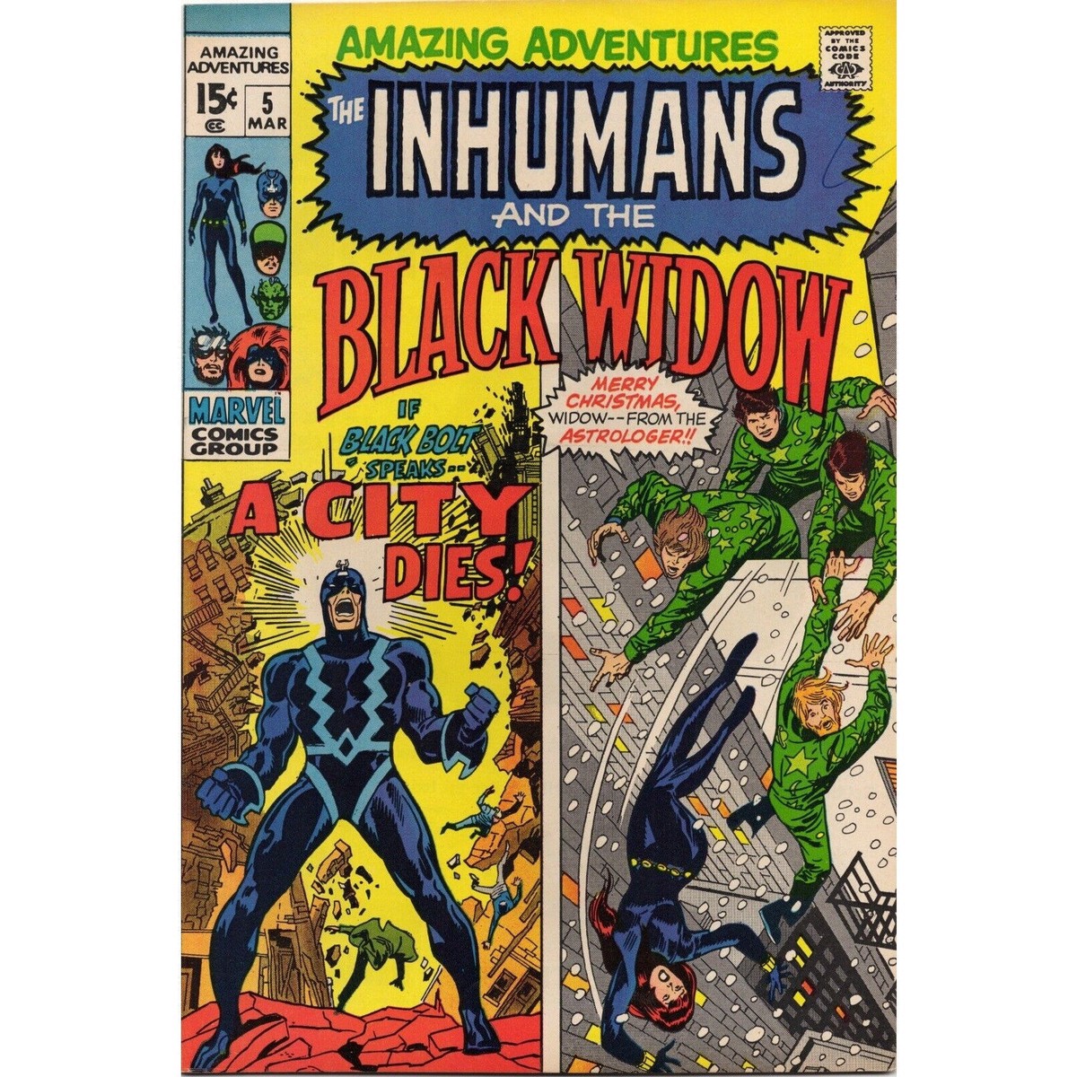 AMAZING ADVENTURES 5 INHUMANS THE BLACK WIDOW 1970 MARVEL COMICS